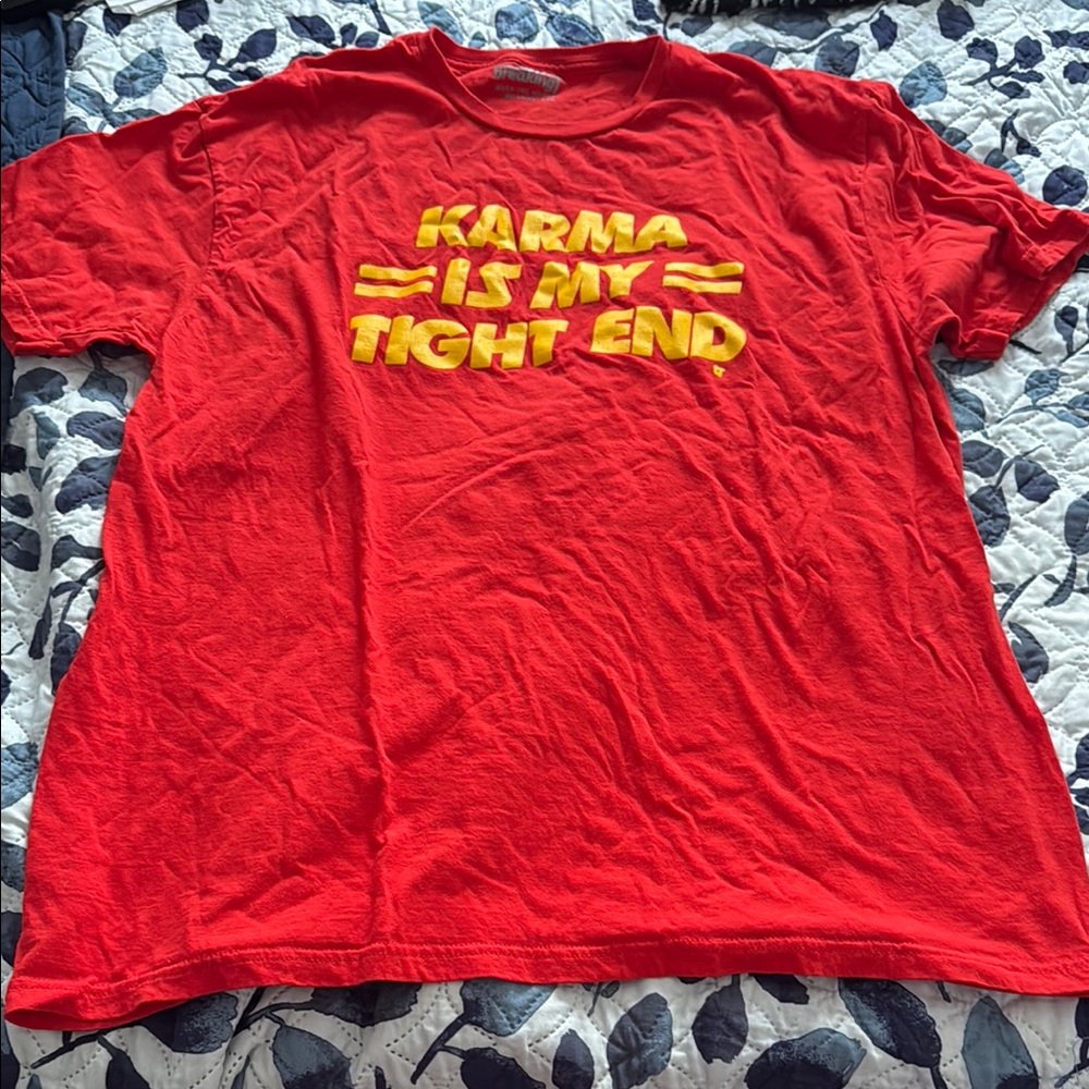 Red Kids Shirt with Yellow Print